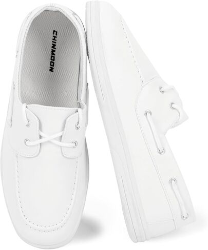 CHIN·MOON Men's Penny Loafers Slip-Ons Casual Boat Driving Walking Shoes Waterproof PU Footwear in Saudi Arabia
