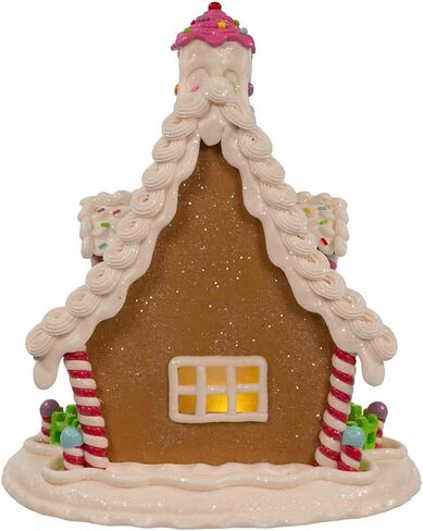 Kurt S. Adler 11.5-Inch Battery Operated Lit Candyland Gingerbread House Table Piece in Saudi Arabia