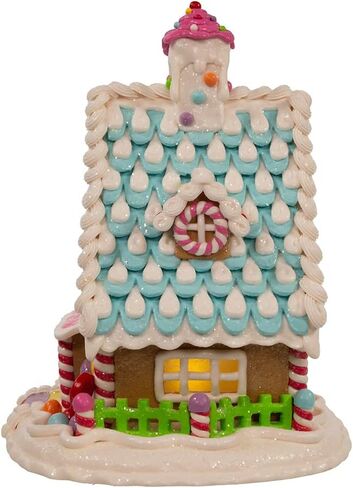 Kurt S. Adler 11.5-Inch Battery Operated Lit Candyland Gingerbread House Table Piece in Saudi Arabia