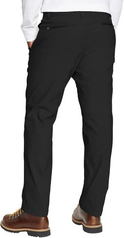 بنطال Eddie Bauer للرجال مبطن بالصوف - مقاوم للماء، نسيج مطاطي خفيف الوزن، جيوب بسحاب (أسود، 34Wx32L) in Saudi Arabia