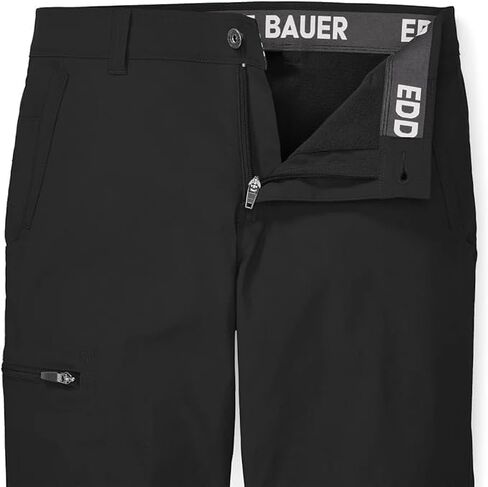 بنطال Eddie Bauer للرجال مبطن بالصوف - مقاوم للماء، نسيج مطاطي خفيف الوزن، جيوب بسحاب (أسود، 34Wx32L) in Saudi Arabia