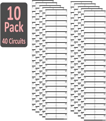 1" Breaker Side 40 Circuits 2 Labels Vinyl Fuse Box Circuit Breaker Panel Directory Labels Stickers Decals for All Electrical Panel/Load Centers Waterproof in Saudi Arabia