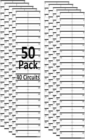 1" Breaker Side 40 Circuits 2 Labels Vinyl Fuse Box Circuit Breaker Panel Directory Labels Stickers Decals for All Electrical Panel/Load Centers Waterproof in Saudi Arabia