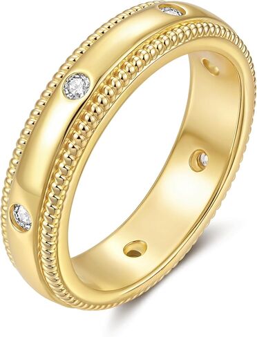 YeGieonr Star Gold Rings for Women, Dainty Stackable Rings with North Star Cubic Zirconia Design, 14K Gold Plated Celestial Ring Jewelry Gift in Saudi Arabia
