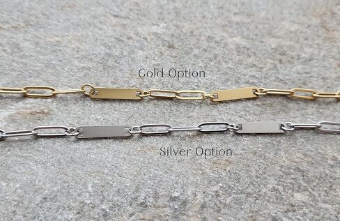 Personalized Name Paperclip Chain Bracelet - Silver or Gold Options - Customized Nameplates Up to 5 Charms - Engraved Gift for Women Wife Mom Grandma Sister Aunt in Saudi Arabia
