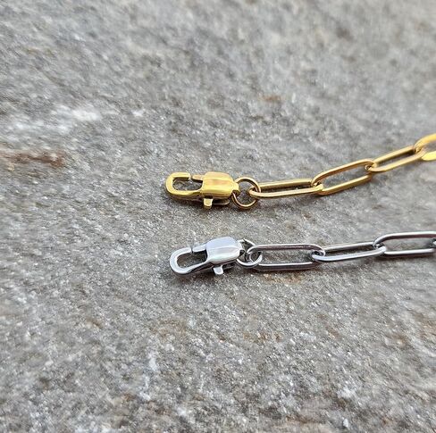 Personalized Name Paperclip Chain Bracelet - Silver or Gold Options - Customized Nameplates Up to 5 Charms - Engraved Gift for Women Wife Mom Grandma Sister Aunt in Saudi Arabia