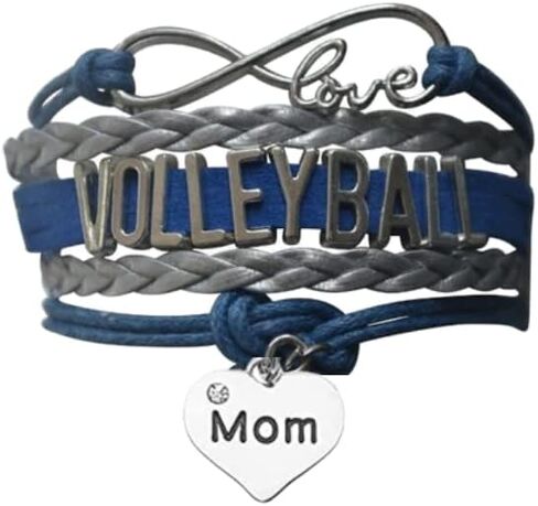 Custom Volleyball Mom Charm Bracelet- Pick Colors, Volleyball Jewelry for Women, Gift for Mom in Saudi Arabia