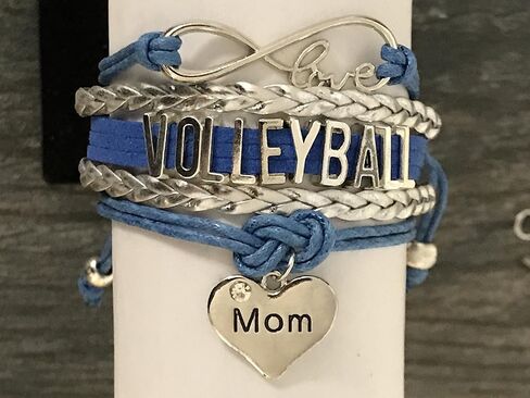 Custom Volleyball Mom Charm Bracelet- Pick Colors, Volleyball Jewelry for Women, Gift for Mom in Saudi Arabia