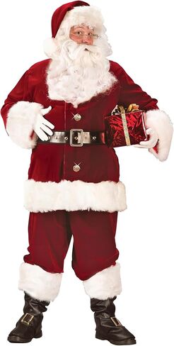Fun World Costumes Men's Plus-Size Plus Size Adult Complete Velour Santa Suit in Saudi Arabia