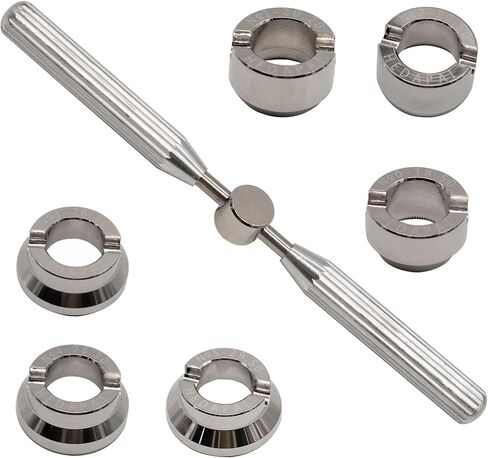 أداة إزالة ظهر الساعة، 5537 فتاحة علبة الساعة لرولكس وتودور، وأدوات إصلاح الساعة وأطقمها مع 6 قوالب (18.5-29.5 ملم) in Kuwait