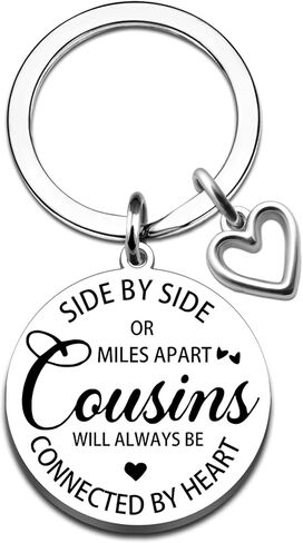 Cousin Gifts for Women Men Best Cousins Gifts I Love You Keychain Inspirational Gift for Women Funny Gift for Cousin Sister Brother Birthday Valentines Day Thanksgiving Christmas Keychain in Saudi Arabia