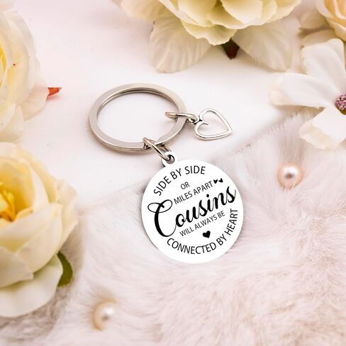 Cousin Gifts for Women Men Best Cousins Gifts I Love You Keychain Inspirational Gift for Women Funny Gift for Cousin Sister Brother Birthday Valentines Day Thanksgiving Christmas Keychain in Saudi Arabia