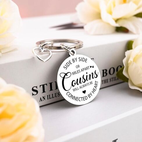Cousin Gifts for Women Men Best Cousins Gifts I Love You Keychain Inspirational Gift for Women Funny Gift for Cousin Sister Brother Birthday Valentines Day Thanksgiving Christmas Keychain in Saudi Arabia