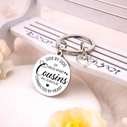 Cousin Gifts for Women Men Best Cousins Gifts I Love You Keychain Inspirational Gift for Women Funny Gift for Cousin Sister Brother Birthday Valentines Day Thanksgiving Christmas Keychain in Saudi Arabia
