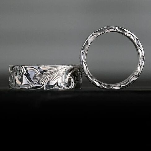 Delicate Carved Design Female Wedding Band Rings Low-key Exquisite Accessories for Women in Saudi Arabia