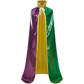 رداء ماردي جراس للنساء والرجال، عباءة ماردي جراس للبالغين مع ياقة، St. عيد القديس باتريك، عباءة الهالوين الجذابة in Kuwait