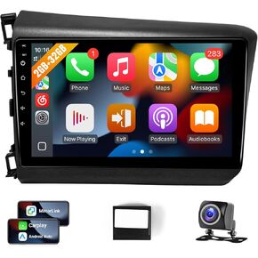Radio for Honda Accord 2008 2009 2010 2011 2012 Stereo with Wireless Carplay Android Auto 10.1 Inch Honda Accord Touch Screen with BT GPS WiFi EQ SWC Backup Camera in Kuwait