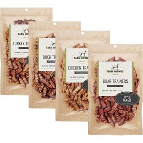 Farm Hounds - Boar Trainers - Premium Natural Jerky for Dogs - from 100% Humanely Raised Boar - Easy-Break - Great for Training & Treats - No Added Fillers - Made in USA - 4.5 oz - 2 Pack in Kuwait