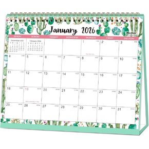 2024-2025 Desk Calendar - Standing Flip Desktop Calendar 2024-2025, Jul. 2024 to Dec. 2025, 9.8" x 8.3", 18 Month Desktop Calendar with Thick Paper, Memoranda Lined Pages, Strong Twin-Wire Binding, Ruled Writing Space in Saudi Arabia