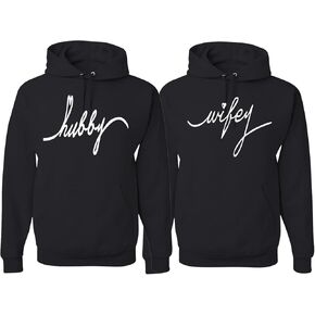 Wifey Hubby Matching Couples Sweater Set His Hers BFF Couples Hoodie Sweatshirt in Saudi Arabia