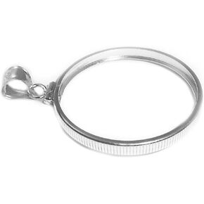 LLC Walking Lady Liberty US Half Dollar Sterling Silver Coin Edge Coin Bezel Frame Mount 30.60mm x 2.10mm in Saudi Arabia