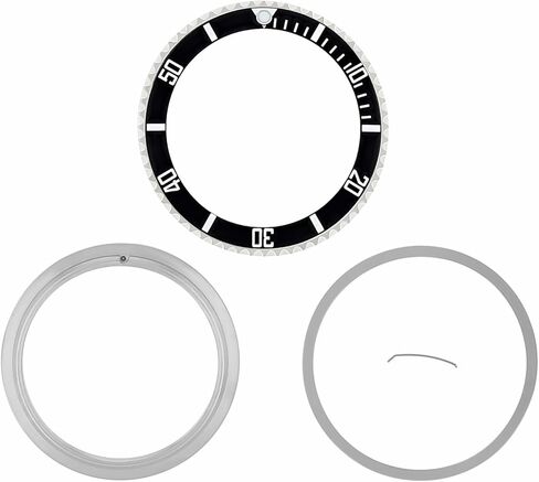 Ewatchparts حلقة مدي دوارة، إدراج سيراميك، الاحتفاظ متوافق مع رولكس صبمارينر 16610 أسود in Saudi Arabia