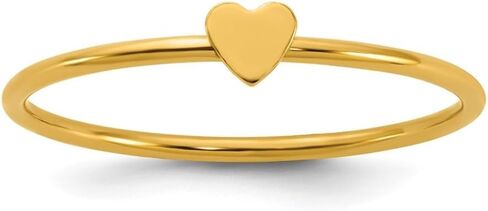 Jewels By Lux 1/20 14K Gold Filled Heart 1.0mm Stacking Ring in Saudi Arabia