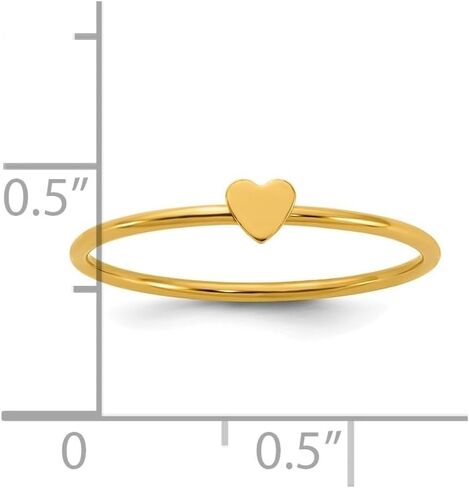 Jewels By Lux 1/20 14K Gold Filled Heart 1.0mm Stacking Ring in Saudi Arabia