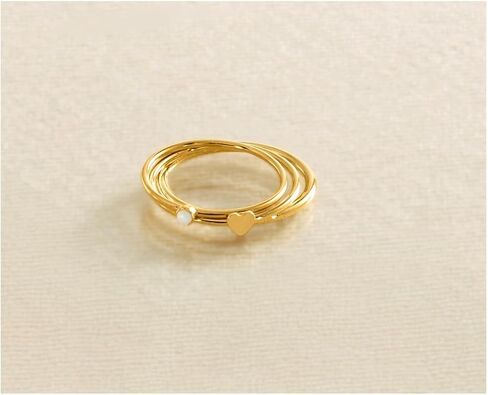 Jewels By Lux 1/20 14K Gold Filled Heart 1.0mm Stacking Ring in Saudi Arabia