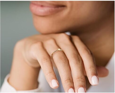 Jewels By Lux 1/20 14K Gold Filled Heart 1.0mm Stacking Ring in Saudi Arabia