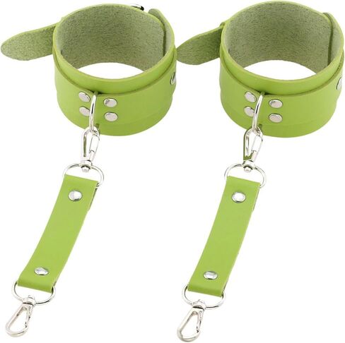 Punk Gothic Bound Handcuffs Bracelets Pu Leather Metal Buckle Binding Bracelets-Black in Saudi Arabia