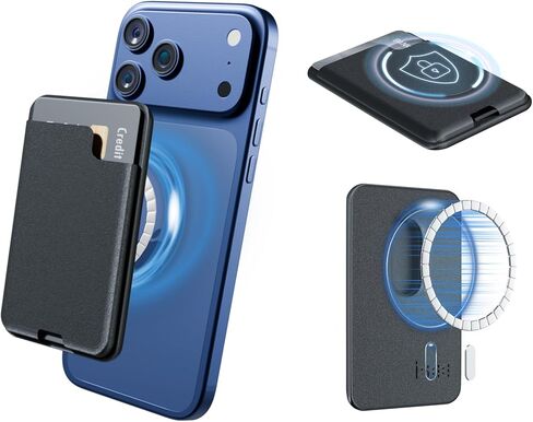 isee Magnetic Card Holder Wallet with MagSafe for iPhone 16/15/14/13/12 Series Holds 2 Cards (Navy) in Kuwait