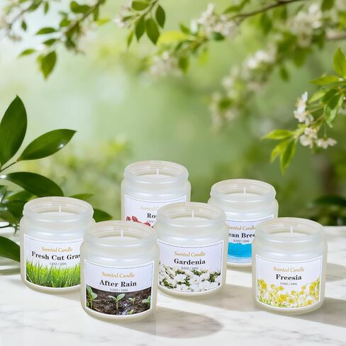 6 Pack Spring Candles for Home Scented, Scented Candles for Women Men, 21oz Natural Soy Wax Candle, Aromatherapy Candle Gifts Set for Birthday, Valentines Day, Anniversary in Saudi Arabia