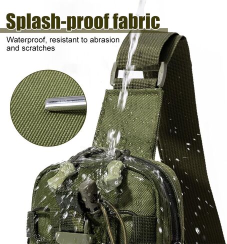 حقيبة حبال تكتيكية من MiOYOOW، حقيبة كتف للخصر مقاومة للماء مع حزام قابل للتعديل لركوب الخيل والمشي لمسافات طويلة والتخييم in Kuwait