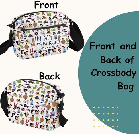 TSOTMO Burger Merch Crossbody Bag Burger Cartoon Gift Bob Fans Bob Family (B Cross2) in Saudi Arabia