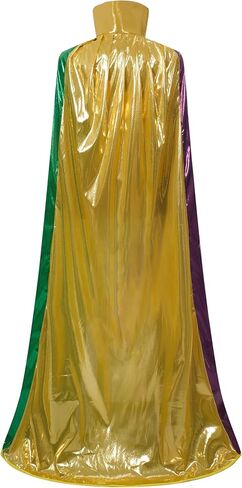 Mardi Gras Cape for Women Men,Adult Mardi Gras Cloak with Collar,St. Patrick's Day,Halloween Attractive Cloak in Saudi Arabia