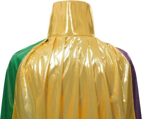 Mardi Gras Cape for Women Men,Adult Mardi Gras Cloak with Collar,St. Patrick's Day,Halloween Attractive Cloak in Saudi Arabia