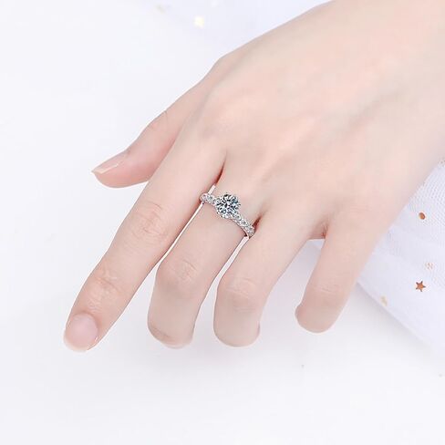 14K Gold Dazzling 1 Carat Real Diamond Wedding Bands Rings for Women | Ideal Cut | VVS2 Clarity D-color | Weddings Band Gift for Her in Saudi Arabia