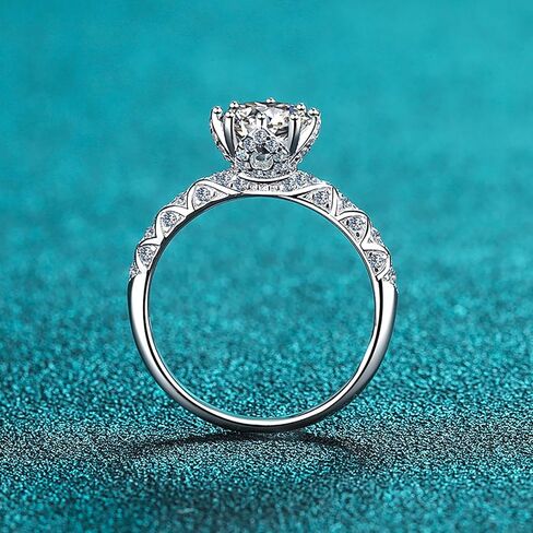 14K Gold Dazzling 1 Carat Real Diamond Wedding Bands Rings for Women | Ideal Cut | VVS2 Clarity D-color | Weddings Band Gift for Her in Saudi Arabia