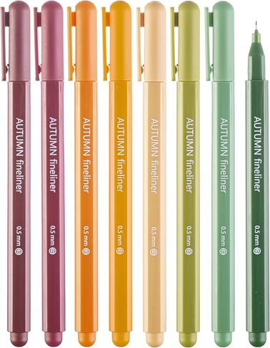 DIVERSEBEE Fine Tip Pens, 8 Bible Pens No Bleed Through, Assorted Fine Point Pens for Journaling, 0.5mm Fineliner Markers, Bible Study Journaling Supplies, Bible Accessories (Winter) in Kuwait
