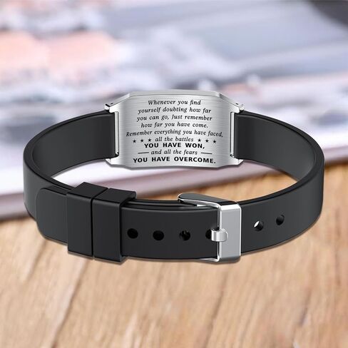 Sobriety Gifts for Men Women - One Day at a Time Bracelet, AA Recovery Gifts, Alcoholics Anonymous Sober Anniversary Bracelets in Saudi Arabia