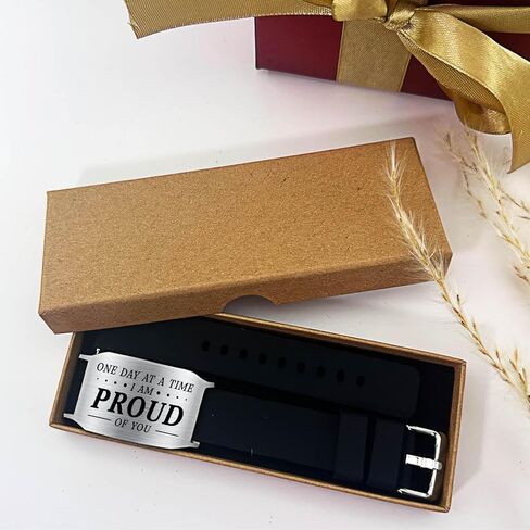 Sobriety Gifts for Men Women - One Day at a Time Bracelet, AA Recovery Gifts, Alcoholics Anonymous Sober Anniversary Bracelets in Saudi Arabia