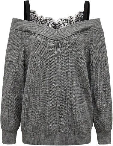 Women's Lace Cold Shoulder Sweaters Long Sleeve Elegant Pullover Tops Jumper Y2K Fall Aesthetic Outfits in Saudi Arabia