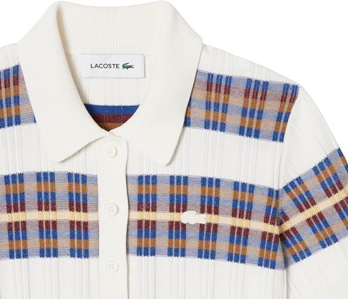 Lacoste Womens Short Sleeve Knitted Polo Sweater W/Buttons in Saudi Arabia