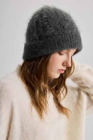 EURKEA 100% Pure Brushed Cashmere Winter Beanie Skullies Cap for Women, Soft Warm Lightweight Beanie in Saudi Arabia