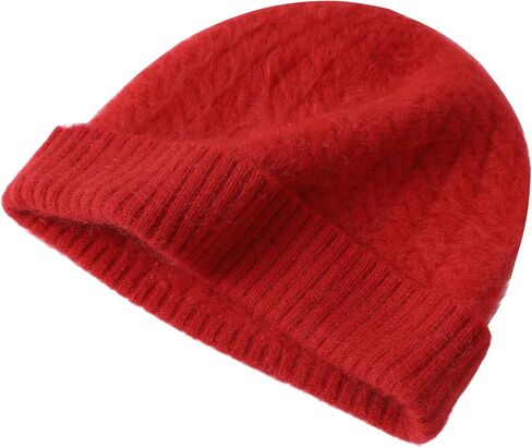 EURKEA 100% Pure Brushed Cashmere Winter Beanie Skullies Cap for Women, Soft Warm Lightweight Beanie in Saudi Arabia