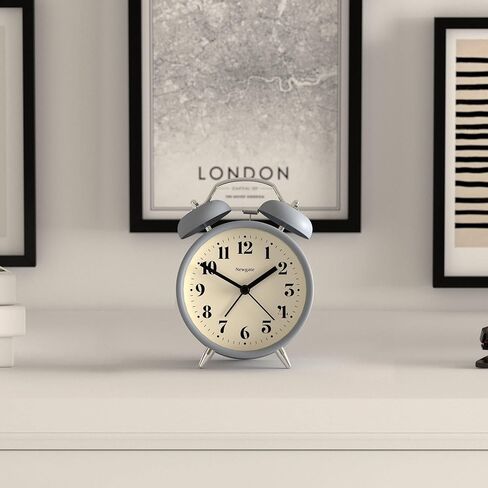 NEWGATE® Theatre Alarm Clock | Modern Classic Twin Bell Alarm Clock | French Navy | Easy to Read Numbers | Ideal for Bedside, Desk or Shelf | Retro Bedroom & Office Accessory in Saudi Arabia