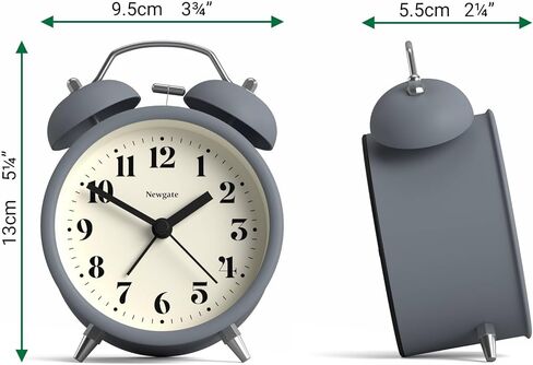 NEWGATE® Theatre Alarm Clock | Modern Classic Twin Bell Alarm Clock | French Navy | Easy to Read Numbers | Ideal for Bedside, Desk or Shelf | Retro Bedroom & Office Accessory in Saudi Arabia