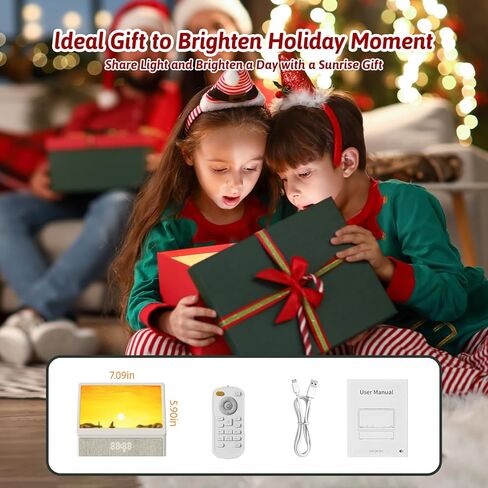 شروق الشمس المنبه ضوء الليل، فتحة المنبه للبالغين مع آلة الصوت بلوتوث المتكلم الضوضاء البيضاء آلة الصوت شروق الشمس على مدار الساعة مصباح الليل لمنضدة غرفة ديكور الهدايا الأفكار in Kuwait