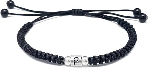 Sterling Silver Initial Bracelets for Love, Monogram Inspirational Gifts Letter Bracelets for Man Woman Siter Friend, Memorial Day Gifts for Hubby Wifey Valentine's Day in Saudi Arabia